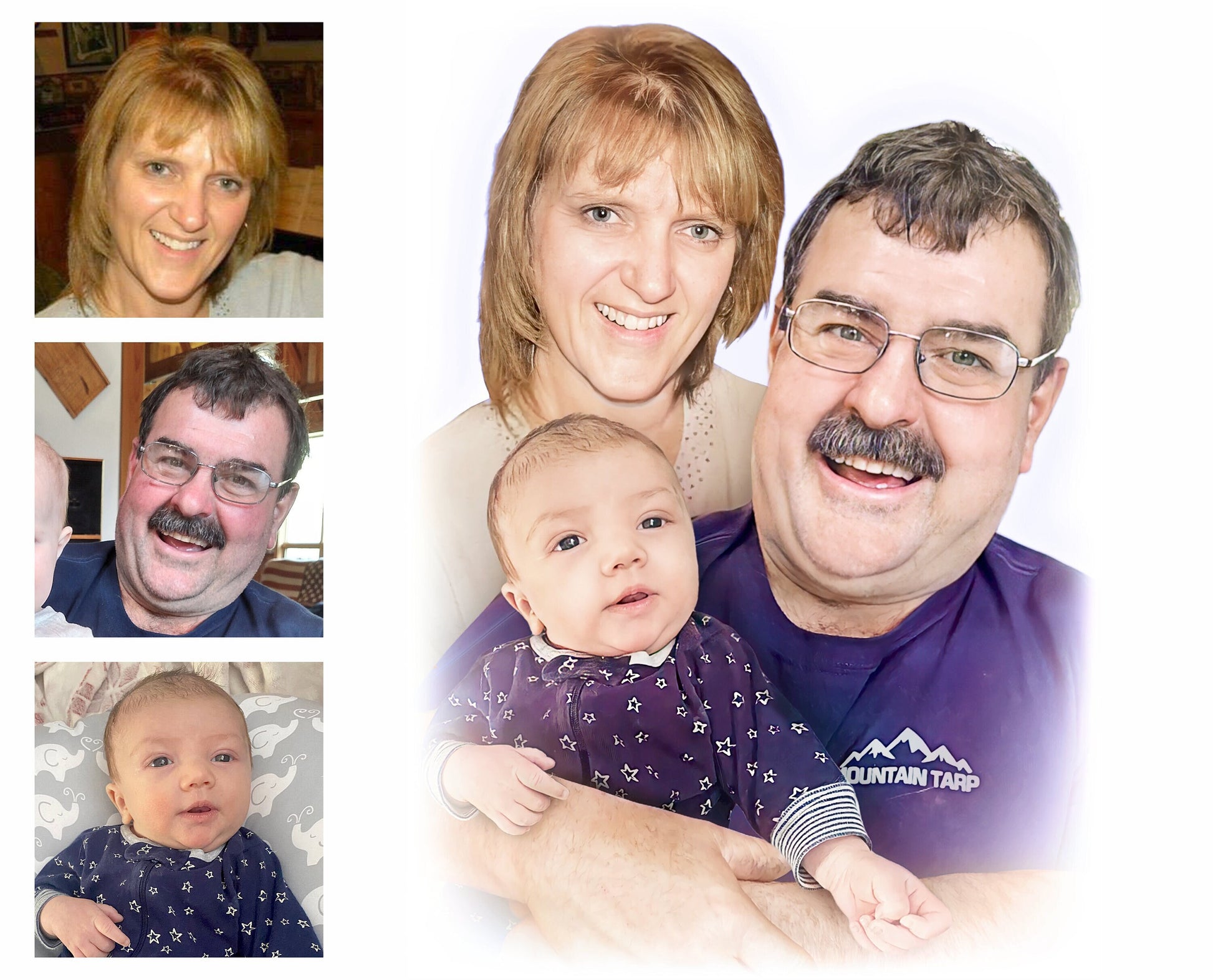 Add Deceased Loved One To Picture - Photo Restoration Included - The Perfect Gift for Someone Special this Christmas.