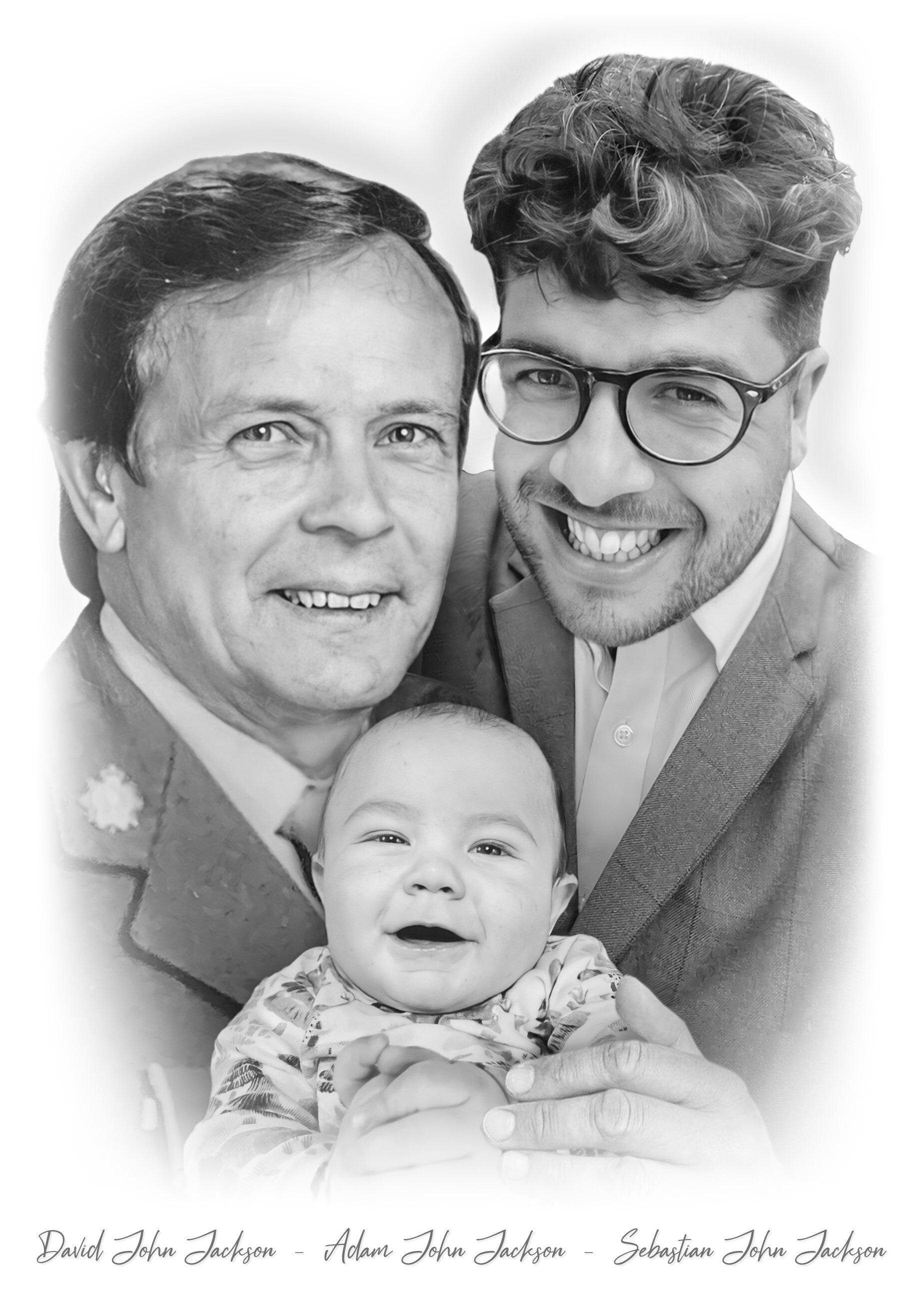 Add Deceased Loved One To Picture - Photo Restoration Included - The Perfect Gift for Someone Special this Christmas.