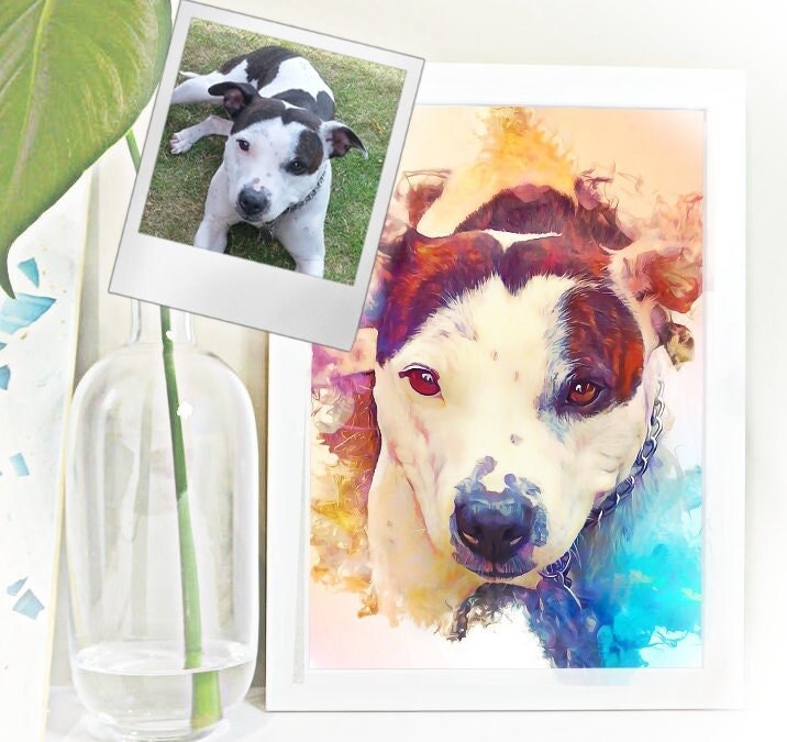 Pet Portrait, Pet Memorial, Custom Pet Portrait, Dog Painting, Custom Dog Portrait, Custom Watercolour, Portrait From Photo, Dog Portrait